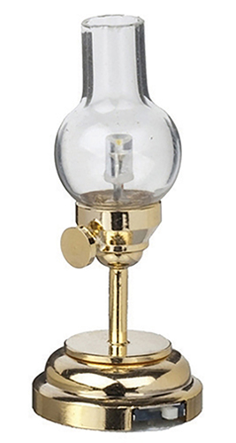 Dollhouse Miniature Led Traditional Hurricane Lamp